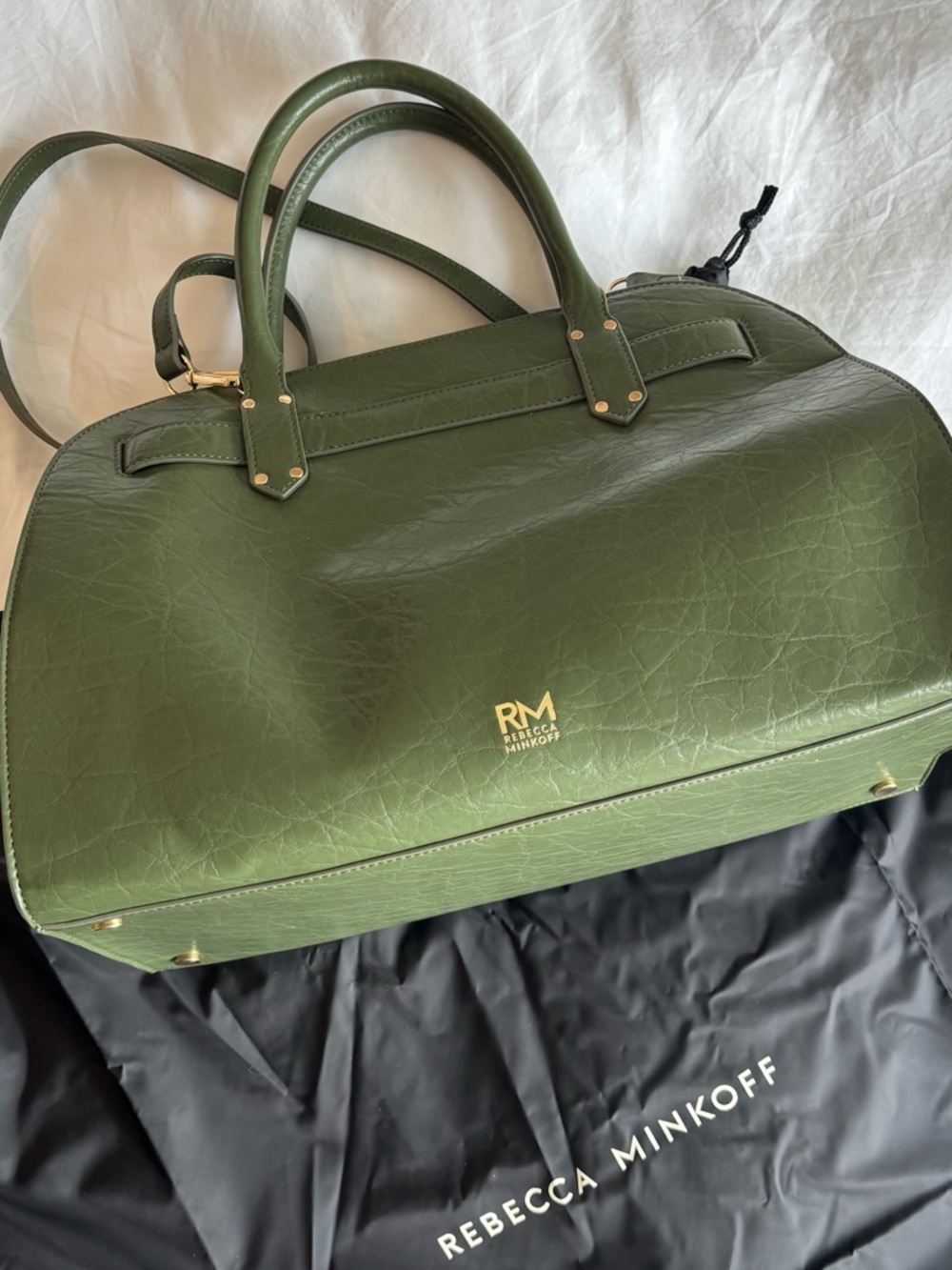 Rebecca Minkoff Forest Green Dome Satchel